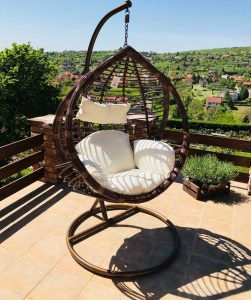 Rattan függőfotel a családnak